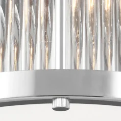 Plafón LED Paulson IP44 cromo Ø 27,9 cm