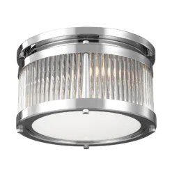 Plafón LED Paulson IP44 cromo Ø 27,9 cm