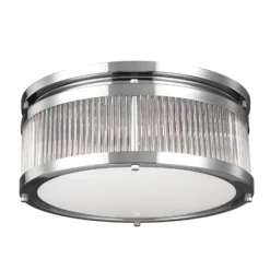 Plafón LED Paulson IP44 cromo Ø 38,1 cm