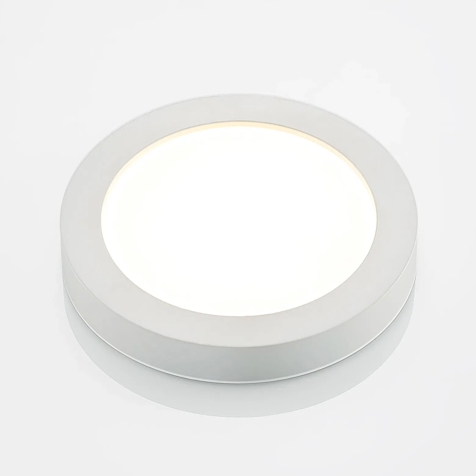 Plafón LED PRIOS Edwina, blanco, 25 cm, CCT, IP44