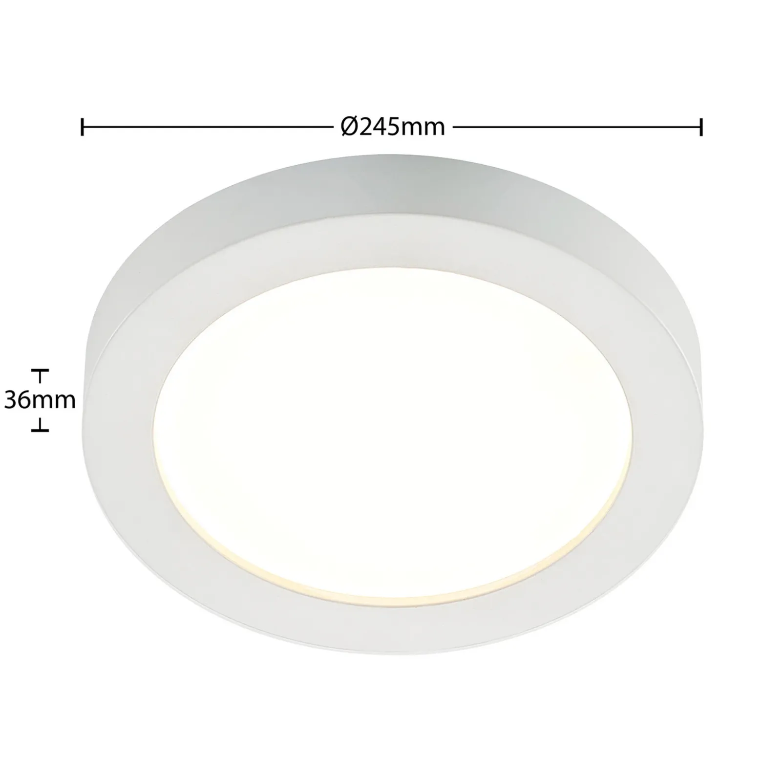 Plafón LED PRIOS Edwina, blanco, 25 cm, CCT, IP44