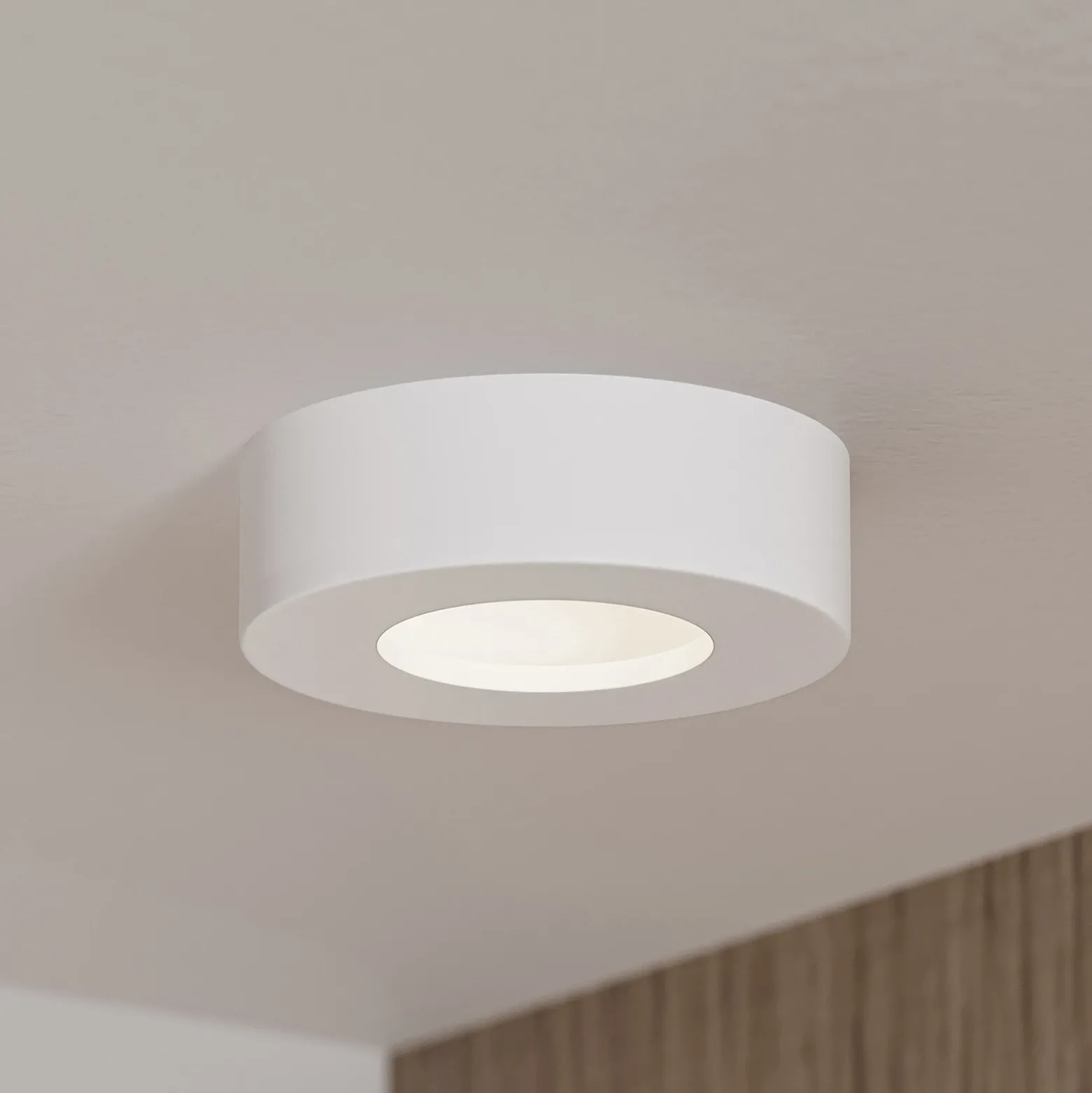 Plafón LED PRIOS Edwina, blanco, 12 cm, CCT, IP44
