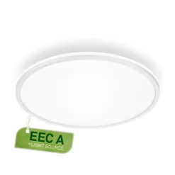 Plafón LED Pulap A, blanco, Ø 33 cm, plástico