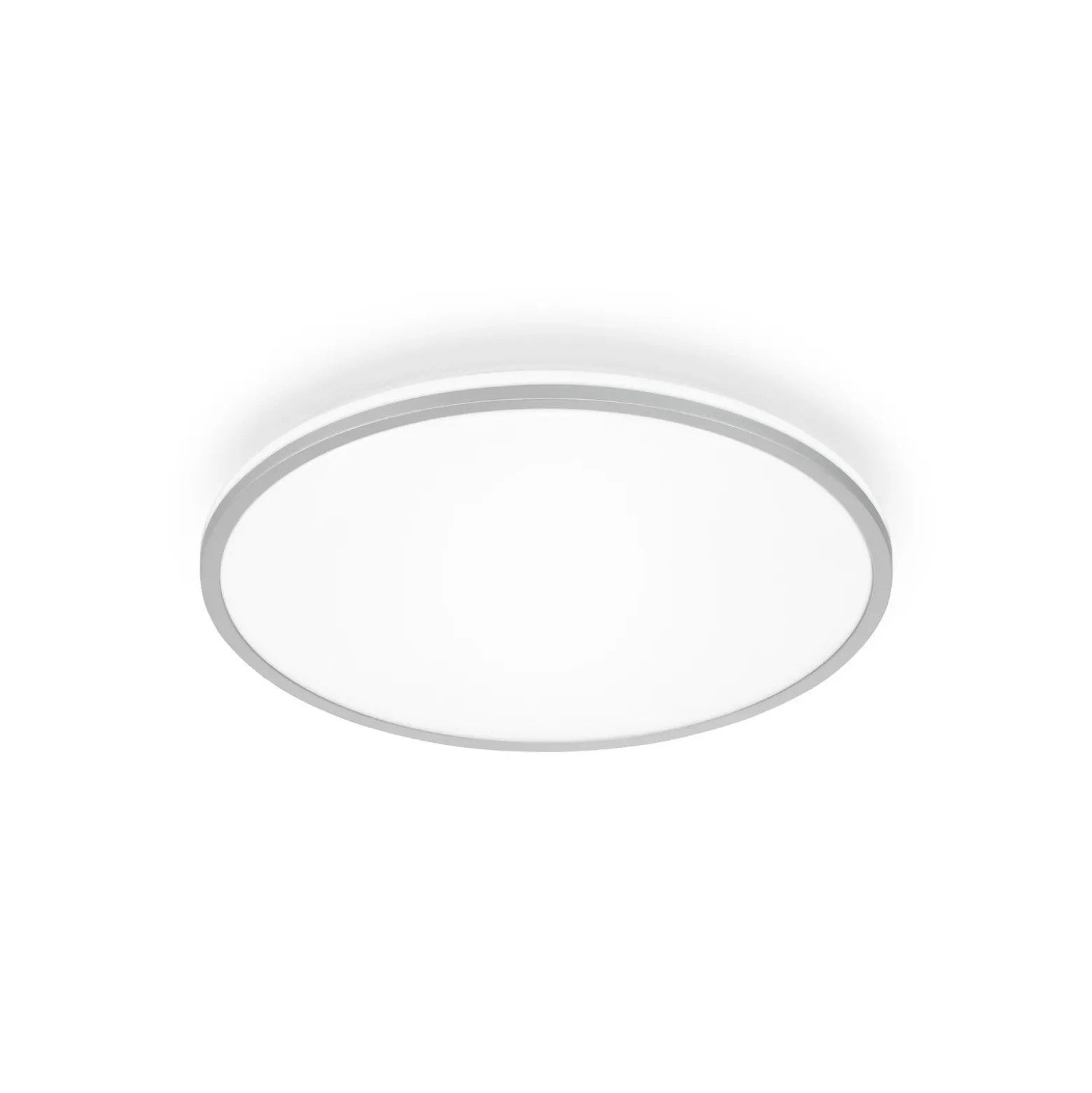 Plafón LED Pulap A, cromo mate, Ø 33 cm, plástico