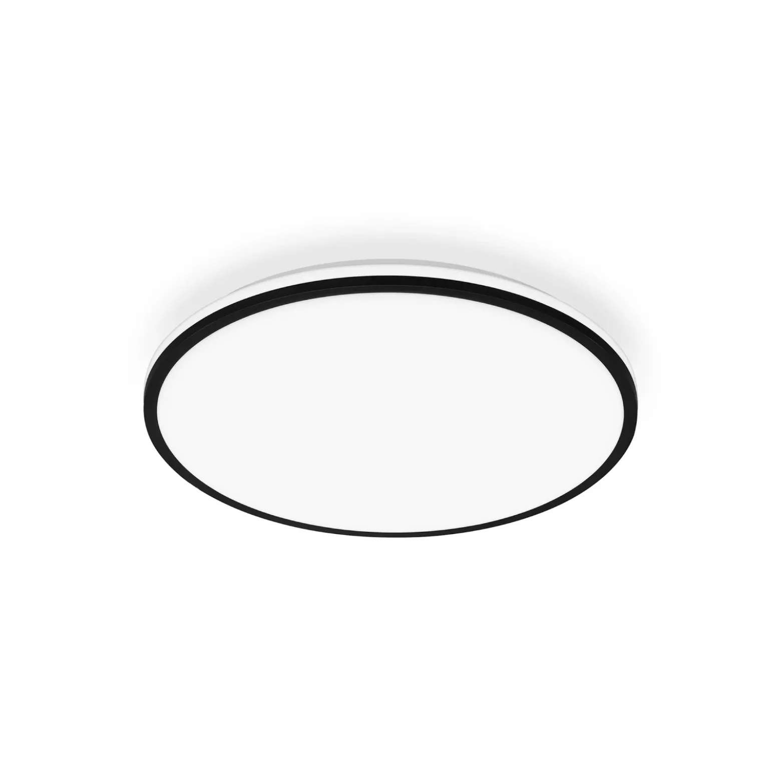 Plafón LED Pulap A, negro, Ø 33 cm, plástico