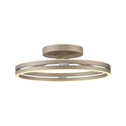 Plafón LED PURE Loop color bronce, metal Ø 60 cm CCT