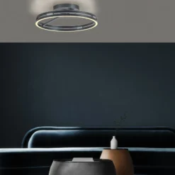 Plafón LED PURE Loop, gris místico, Ø 60 cm, CCT
