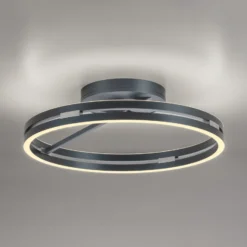 Plafón LED PURE Loop, gris místico, Ø 60 cm, CCT