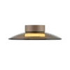 Plafón LED PURE Moon, bronce, Ø 32 cm, cristal/aluminio