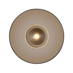 Plafón LED PURE Moon, bronce, Ø 32 cm, cristal/aluminio