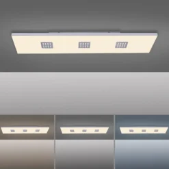 Plafón LED PURE Neo, 120 cm, aluminio, CCT, control remoto