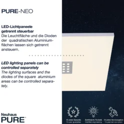 Plafón LED PURE Neo, 45 cm, aluminio, CCT, control remoto