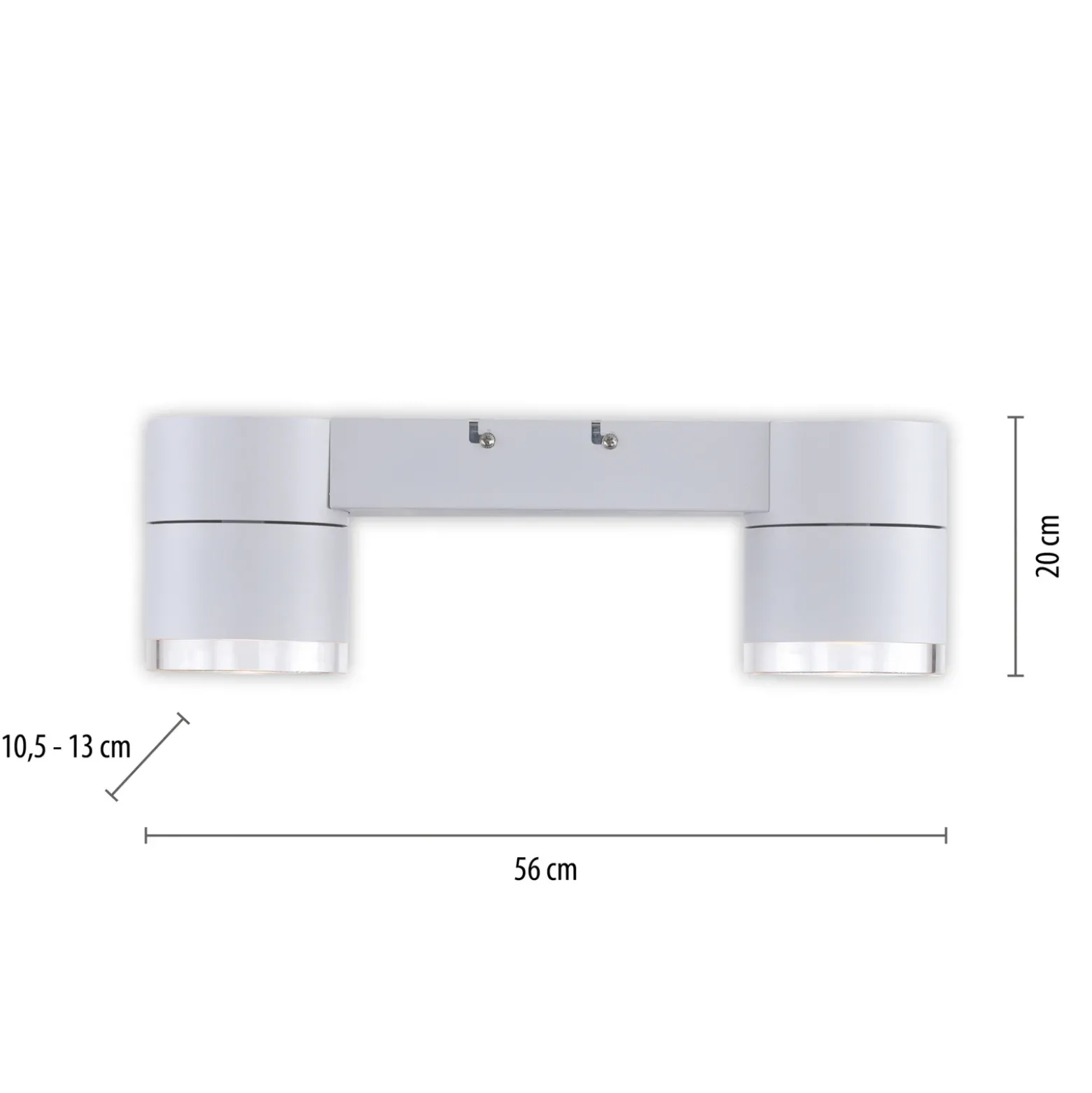 Plafón LED PURE Nola, con 2 luces, blanco
