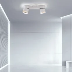 Plafón LED PURE Nola, con 2 luces, blanco