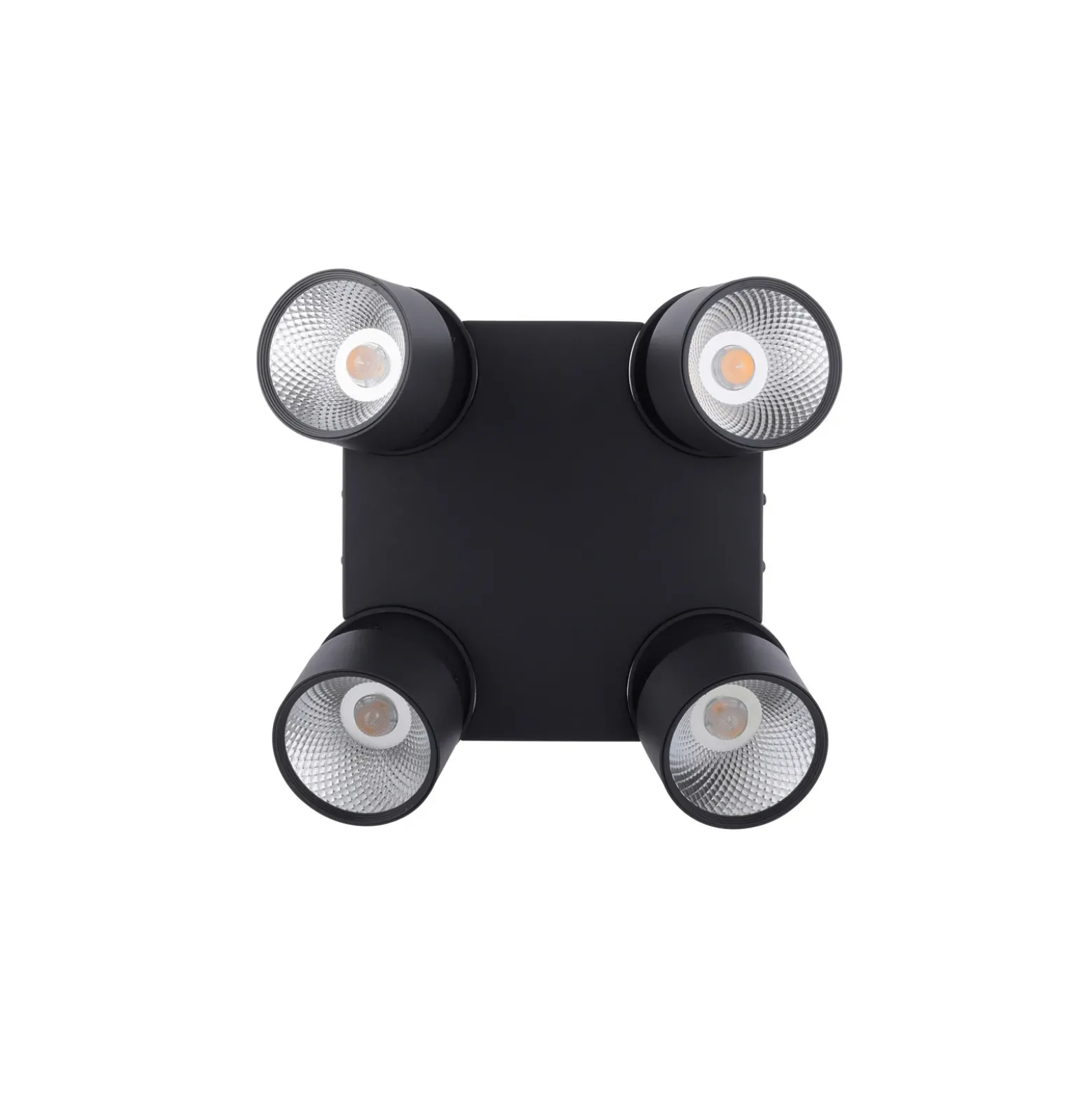 Plafón LED PURE Nola, de 4 luces, negro