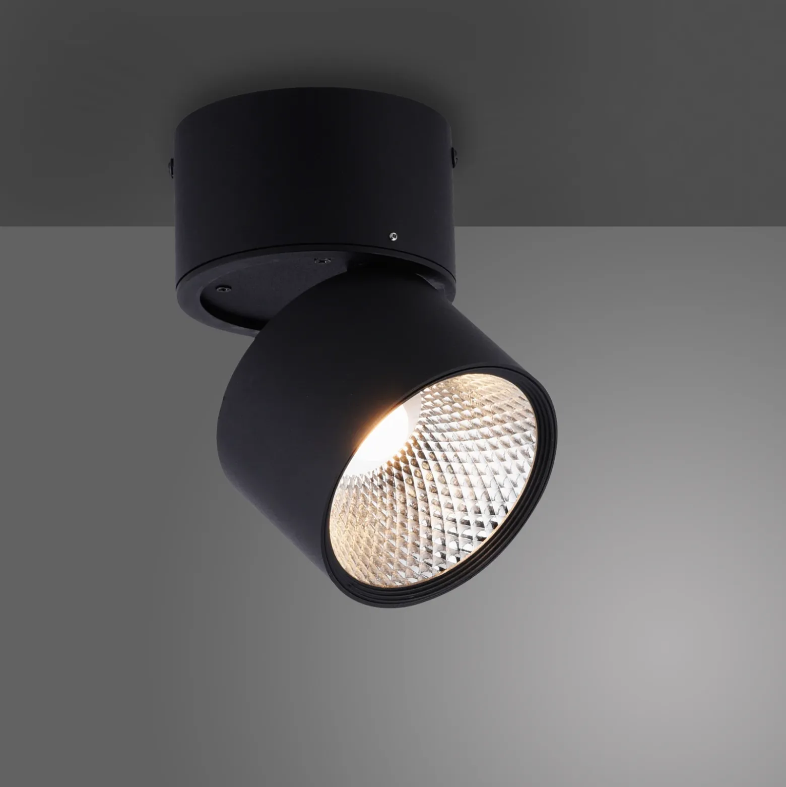 Plafón LED PURE Nola, de 1 luz, negro