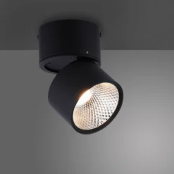 Plafón LED PURE Nola, de 1 luz, negro