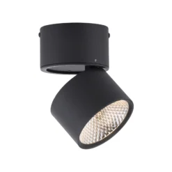 Plafón LED PURE Nola, de 1 luz, negro