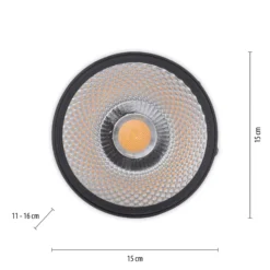 Plafón LED PURE Nola, de 1 luz, negro