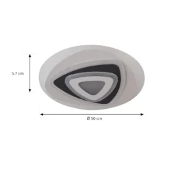 Plafón LED Rebeka de Lindby, Ø 50 cm, CCT, control remoto