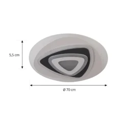 Plafón LED Rebeka de Lindby, Ø 70 cm, CCT, control remoto