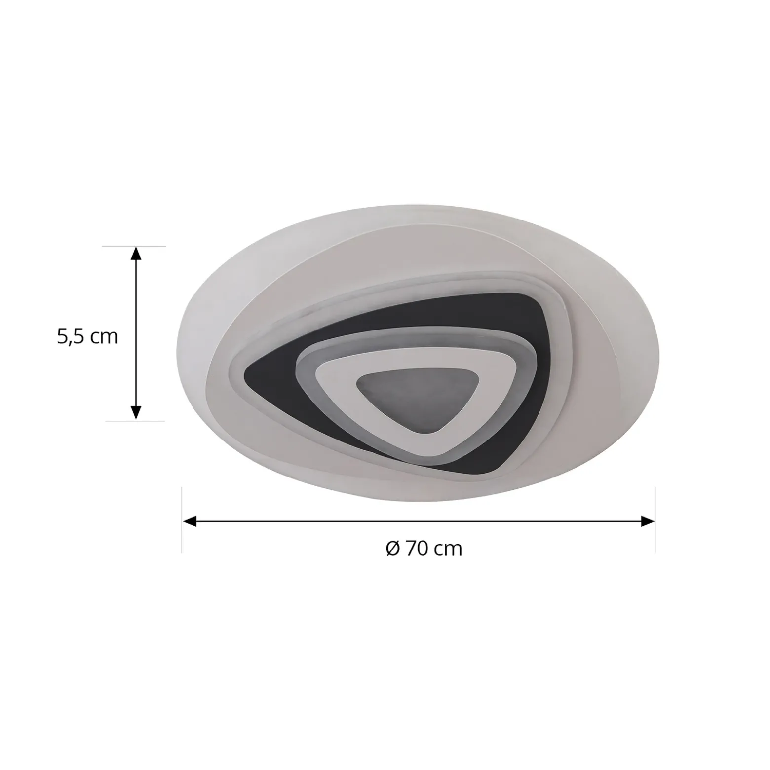 Plafón LED Rebeka de Lindby, Ø 70 cm, CCT, control remoto