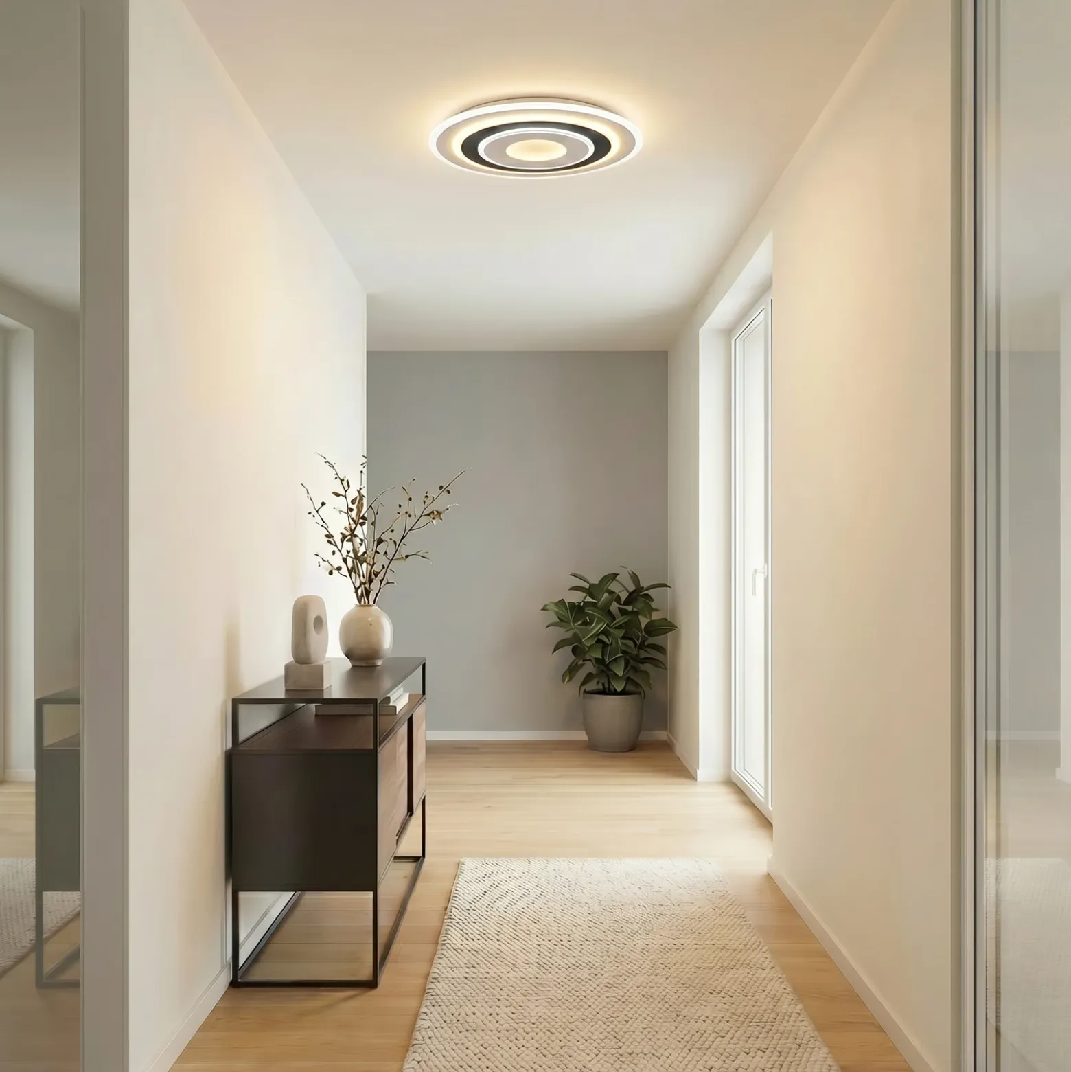 Plafón LED Rebeka de Lindby, redondo, Ø 70 cm, CCT, atenuable