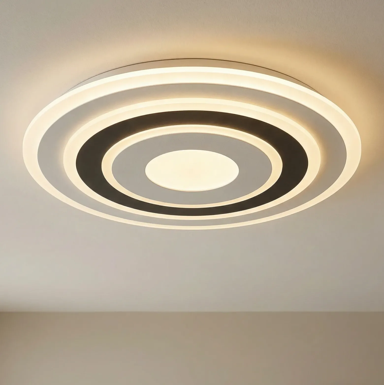 Plafón LED Rebeka de Lindby, redondo, Ø 70 cm, CCT, atenuable