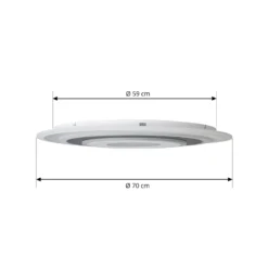 Plafón LED Rebeka de Lindby, redondo, Ø 70 cm, CCT, atenuable
