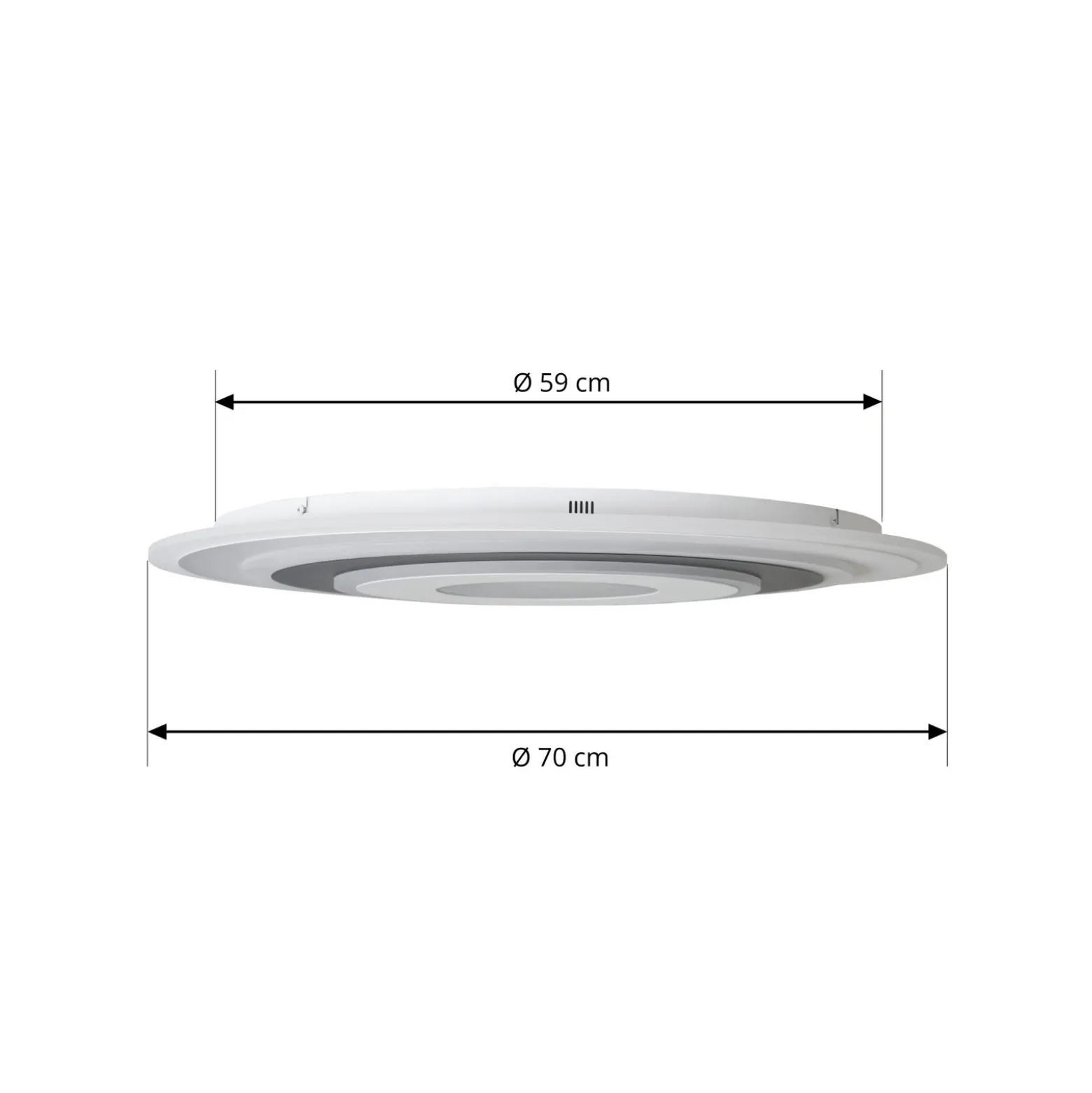 Plafón LED Rebeka de Lindby, redondo, Ø 70 cm, CCT, atenuable