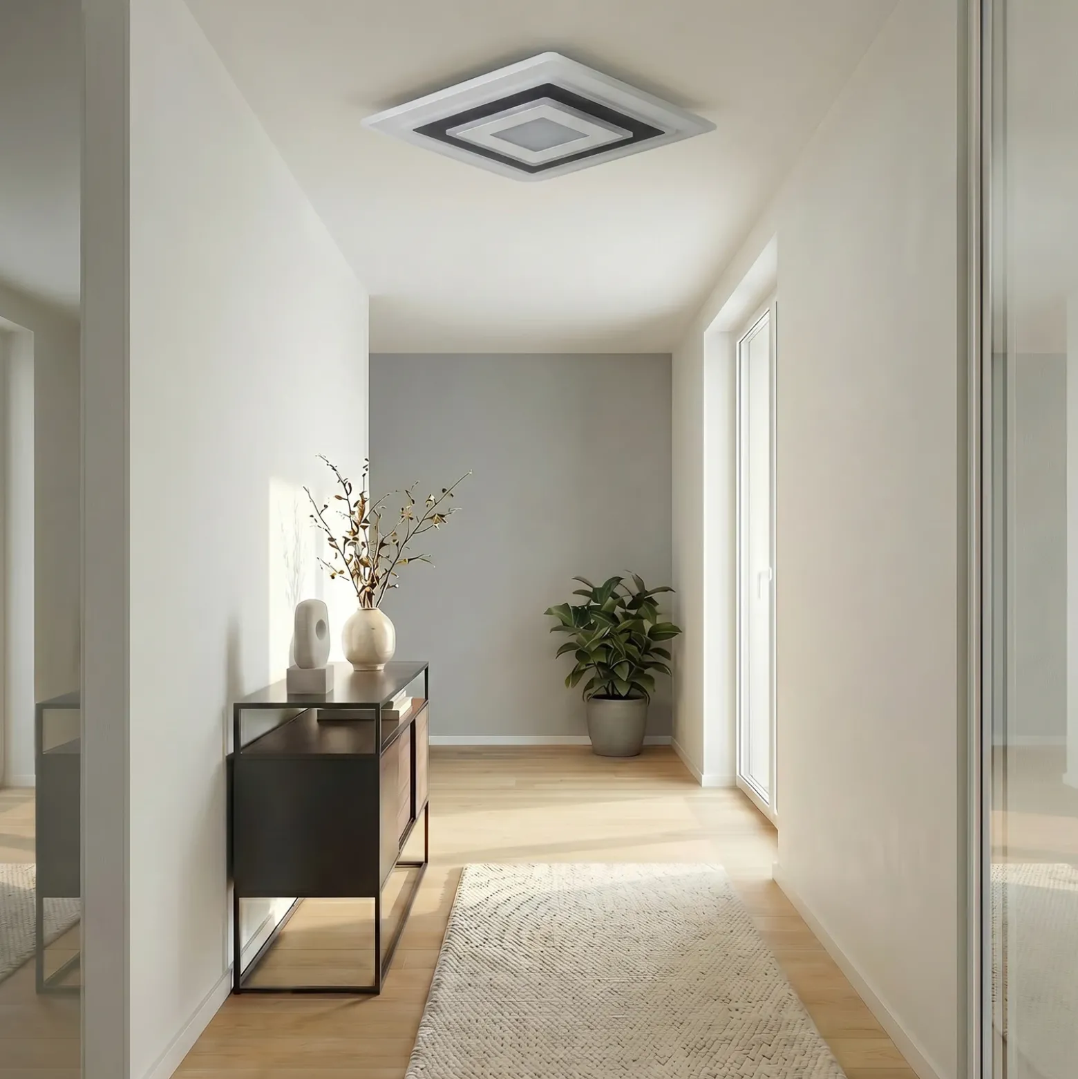 Plafón LED Rebeka de Lindby, 50 x 50 cm, CCT, atenuable