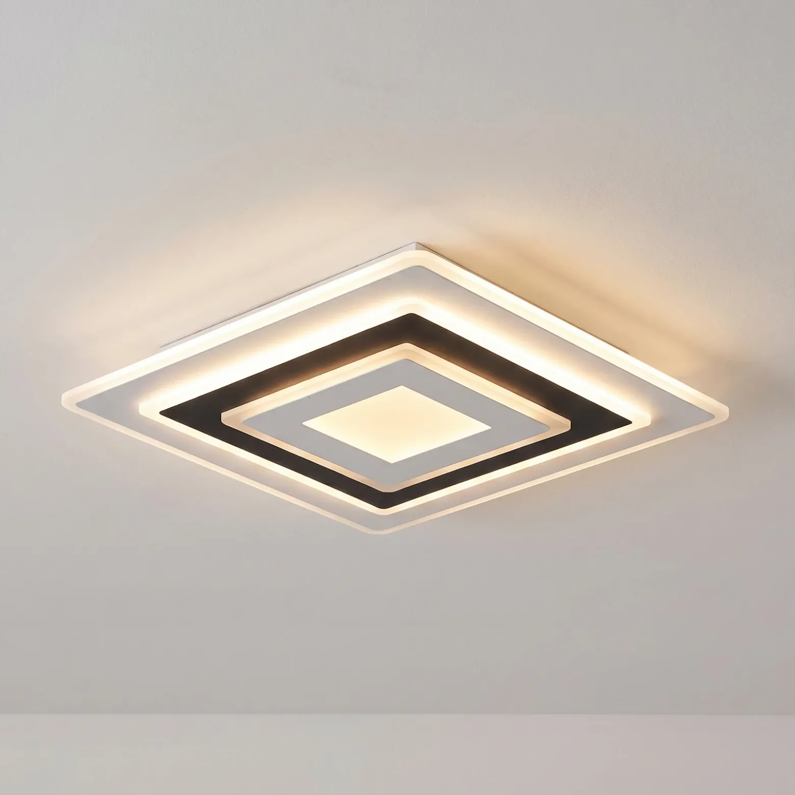 Plafón LED Rebeka de Lindby, 50 x 50 cm, CCT, atenuable