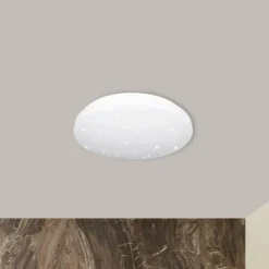 Plafón LED Reva Star, Ø 50 cm, blanco, plástico