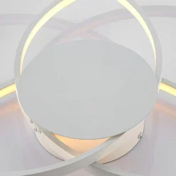 Plafón LED Riley de Lindby, blanco, metal, 80 cm, atenuable