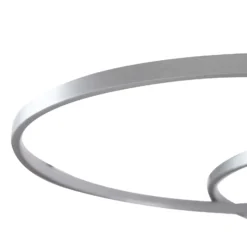 Plafón LED Riley de Lindby, color aluminio, metal, atenuable