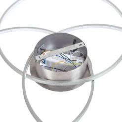 Plafón LED Riley de Lindby, color aluminio, metal, atenuable