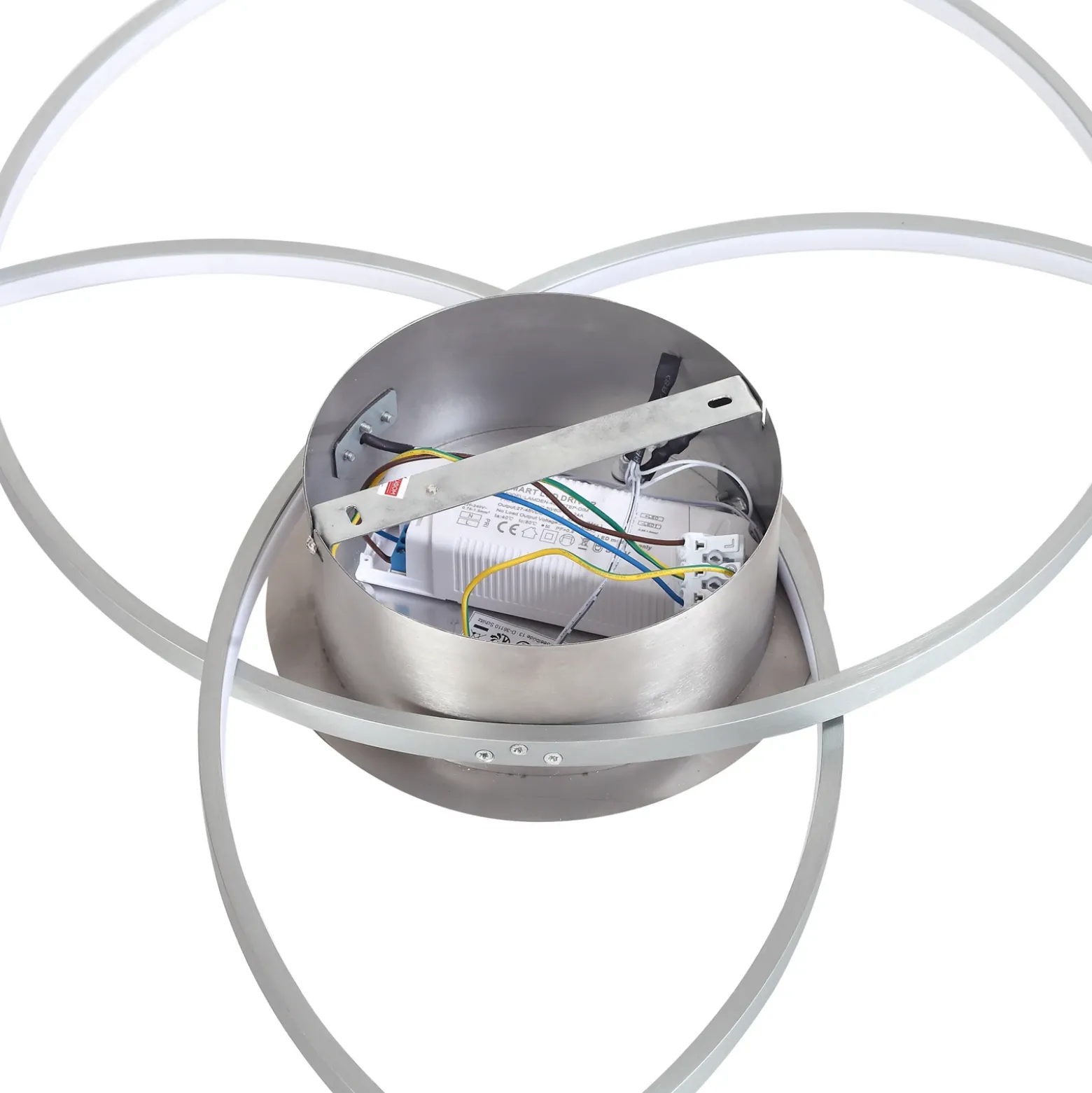 Plafón LED Riley de Lindby, color aluminio, metal, atenuable