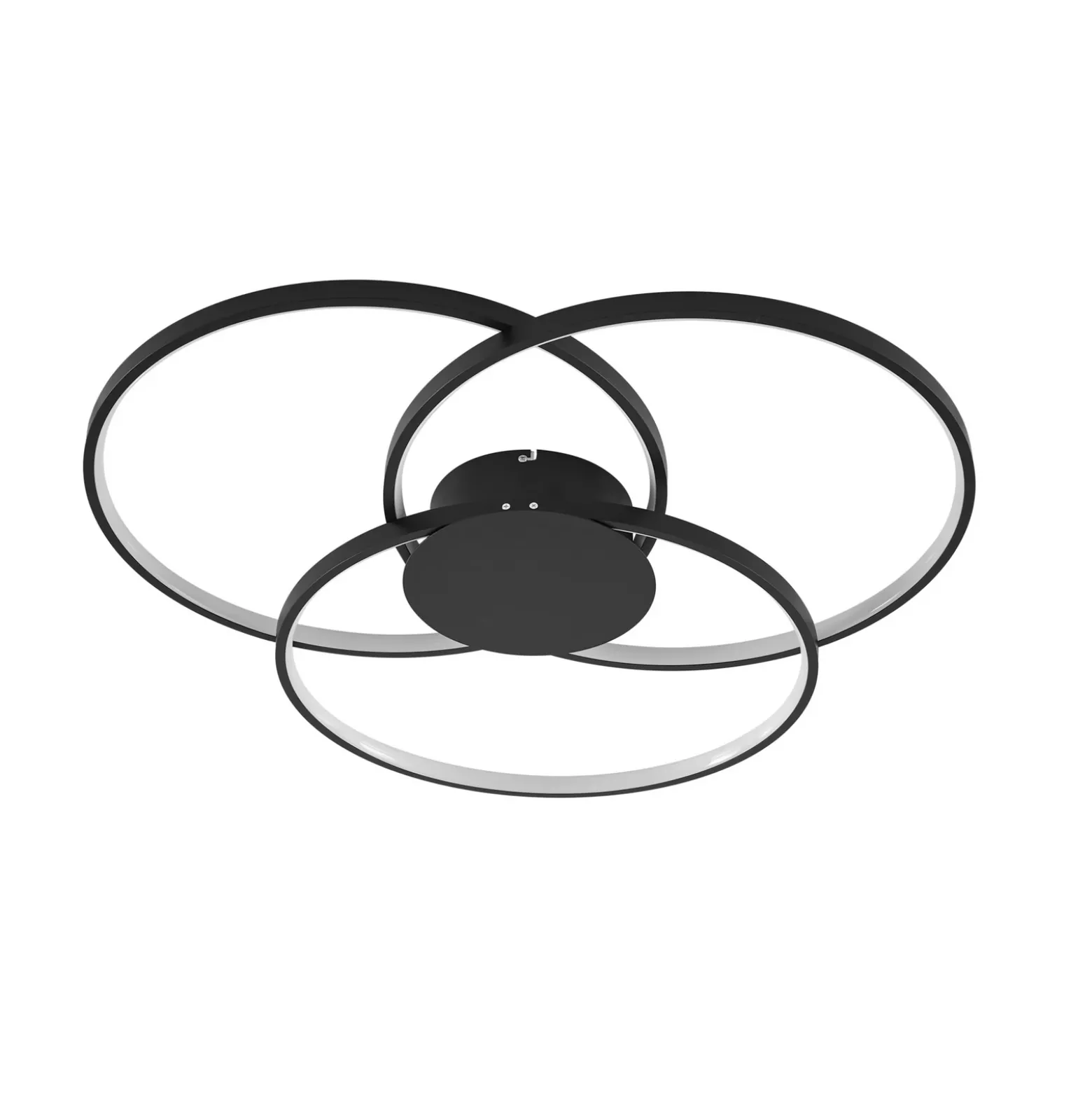Plafón LED Riley de Lindby, negro, 3000 K, atenuable