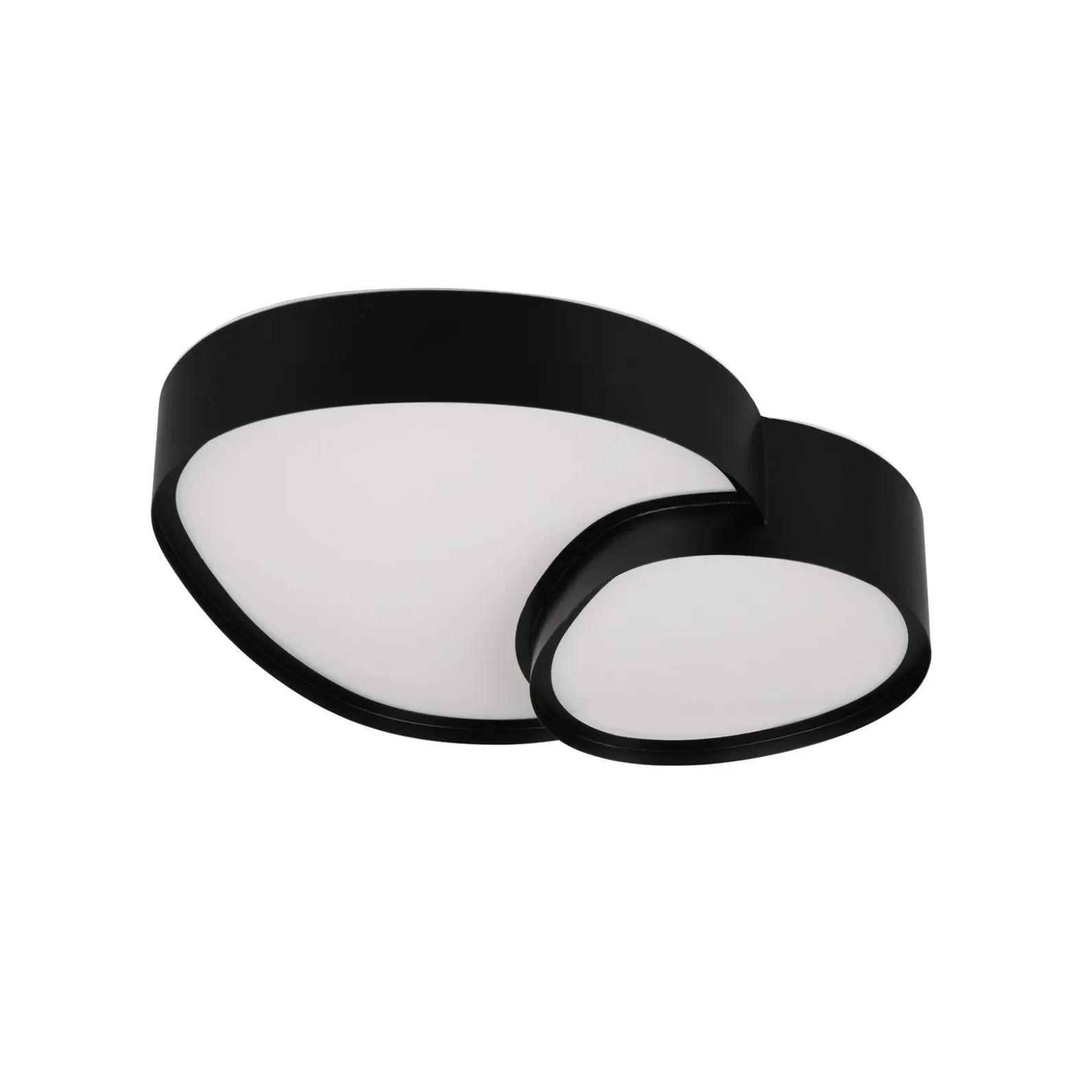 Plafón LED Rise, negro, 43 x 36 cm, CCT, atenuable
