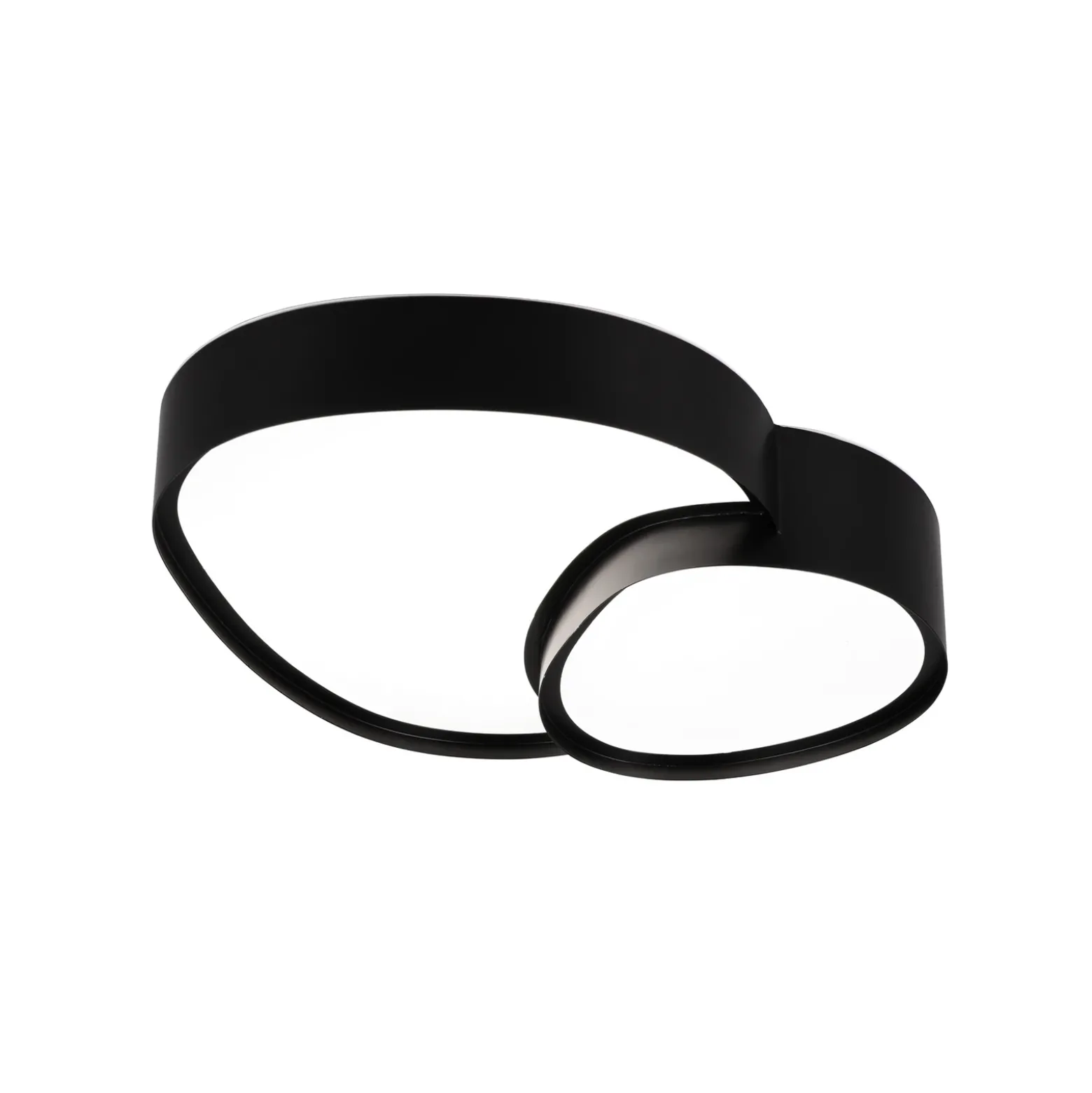Plafón LED Rise, negro, 43 x 36 cm, CCT, atenuable