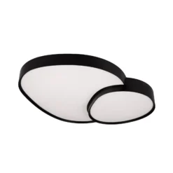 Plafón LED Rise, negro, 77 x 63 cm, CCT, atenuable
