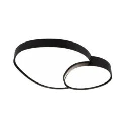Plafón LED Rise, negro, 77 x 63 cm, CCT, atenuable