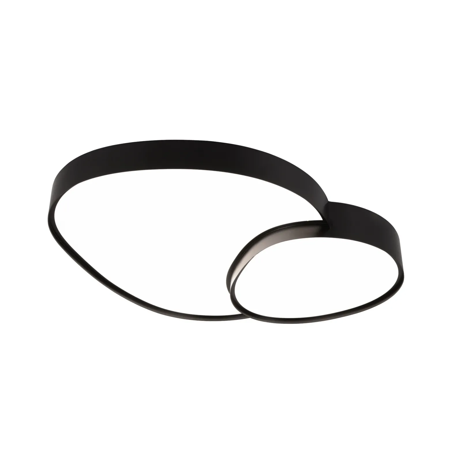 Plafón LED Rise, negro, 77 x 63 cm, CCT, atenuable