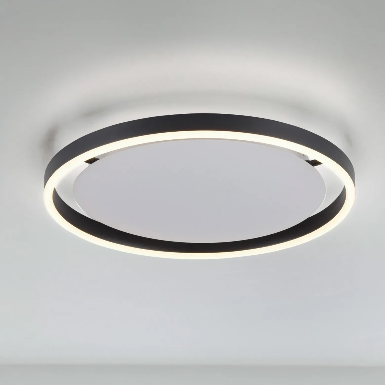 Plafón LED Ritus, Ø 39,3cm, antracita