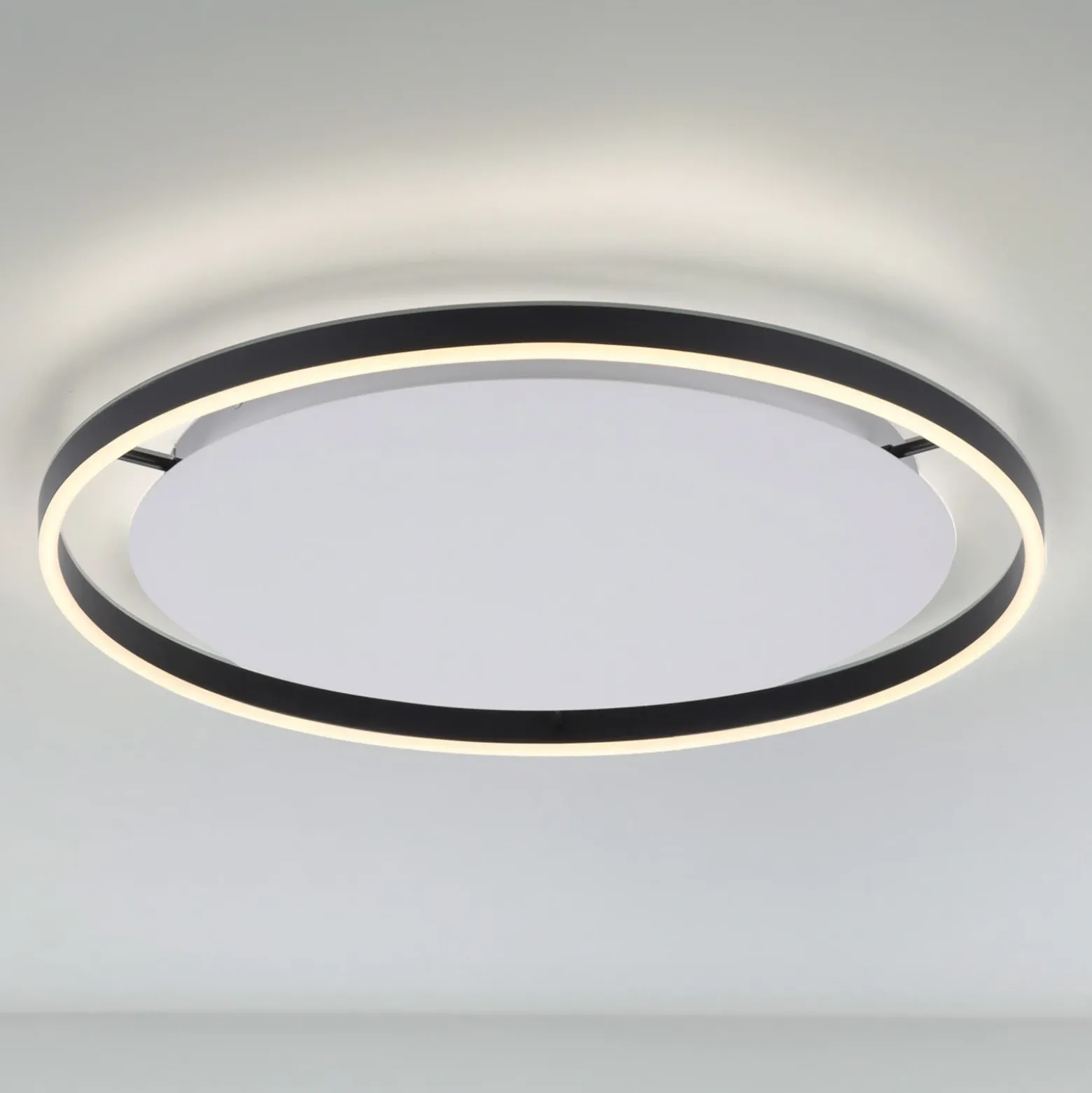 Plafón LED Ritus, Ø 58,5cm, antracita