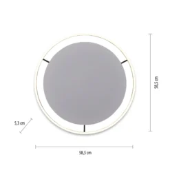 Plafón LED Ritus, Ø 58,5cm, antracita