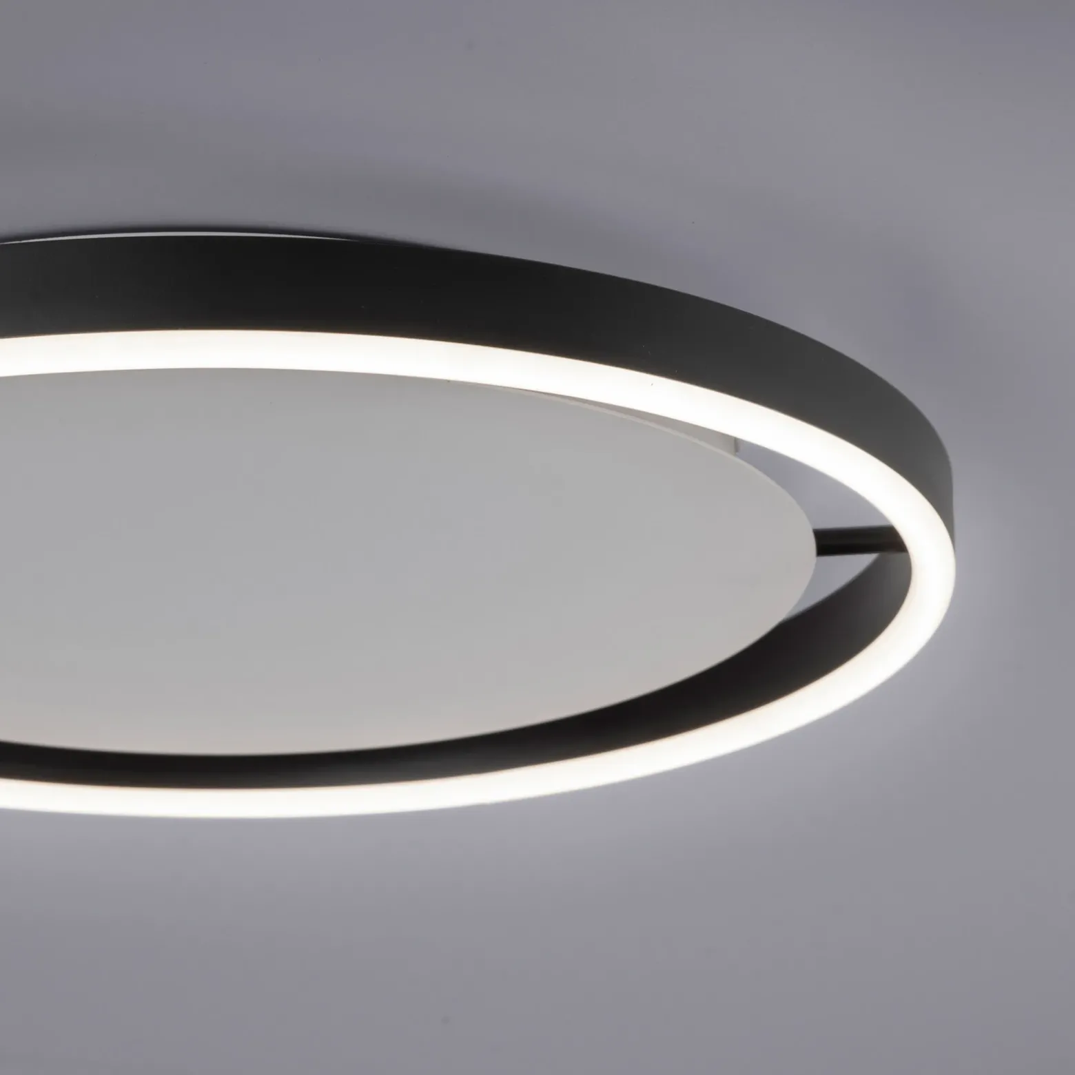 Plafón LED Ritus, Ø 39,3cm, antracita