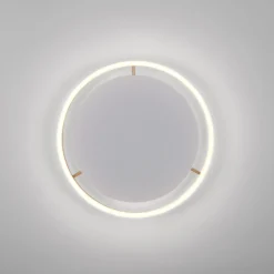 Plafón LED Ritus, Ø 39,3cm latón mate