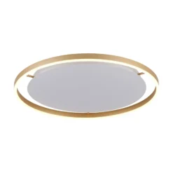 Plafón LED Ritus, Ø 58,5cm, latón mate