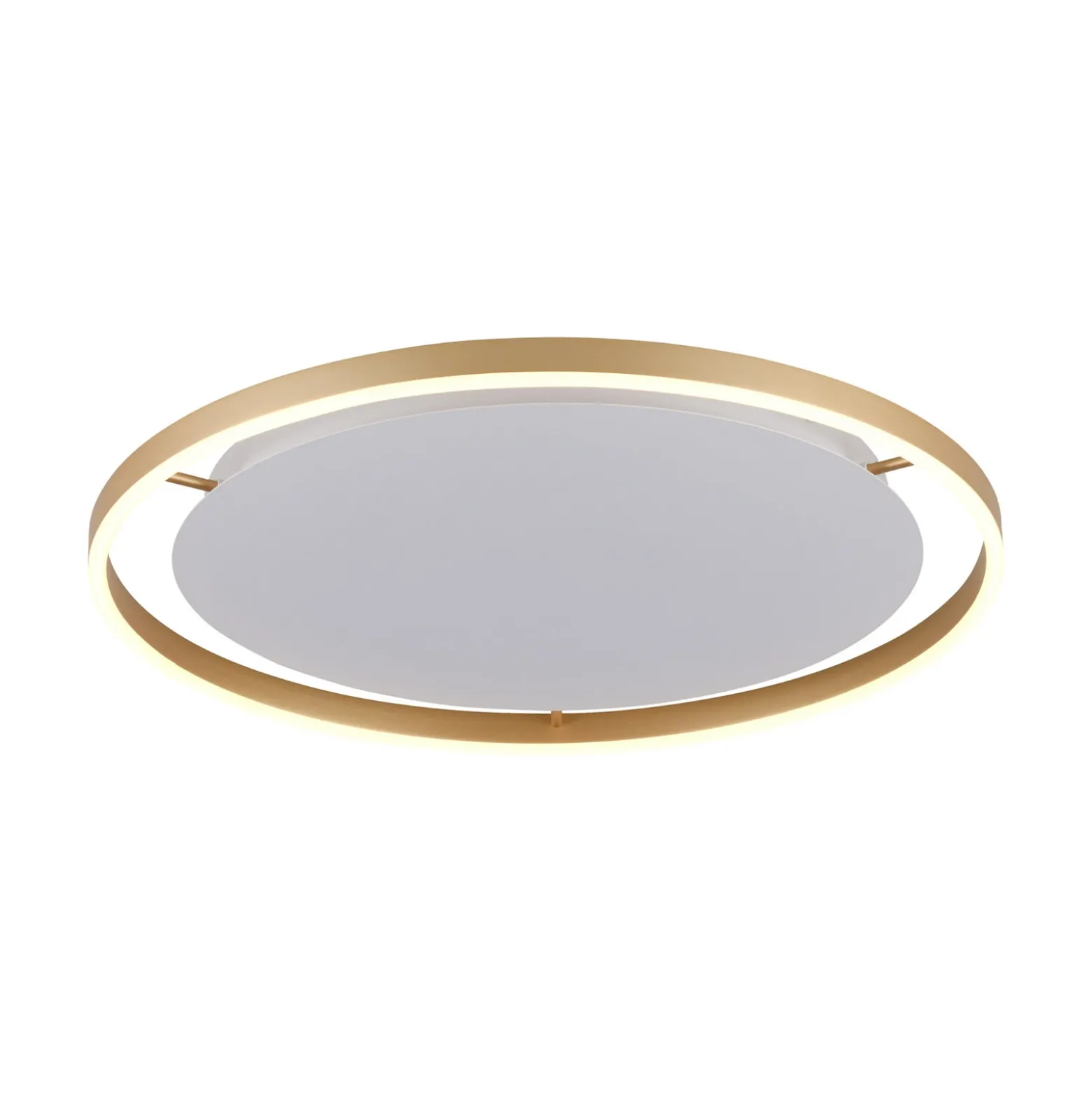 Plafón LED Ritus, Ø 58,5cm, latón mate